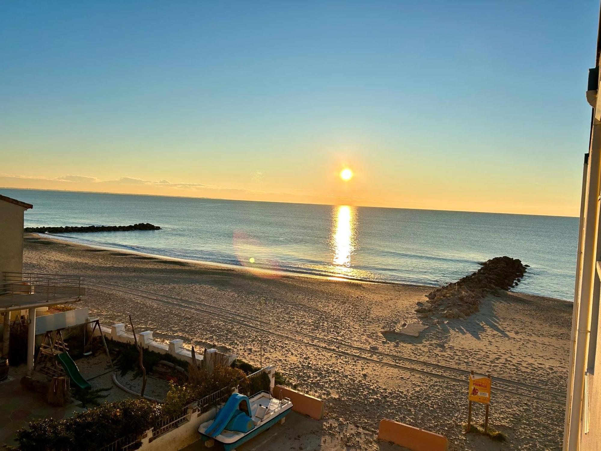 Estudio 1Ere Ligne Vue Mer ,Place De Parking Privee Acces A La Plage De La Residence 3Eme Etage Palavas-les-Flots Exteriér fotografie